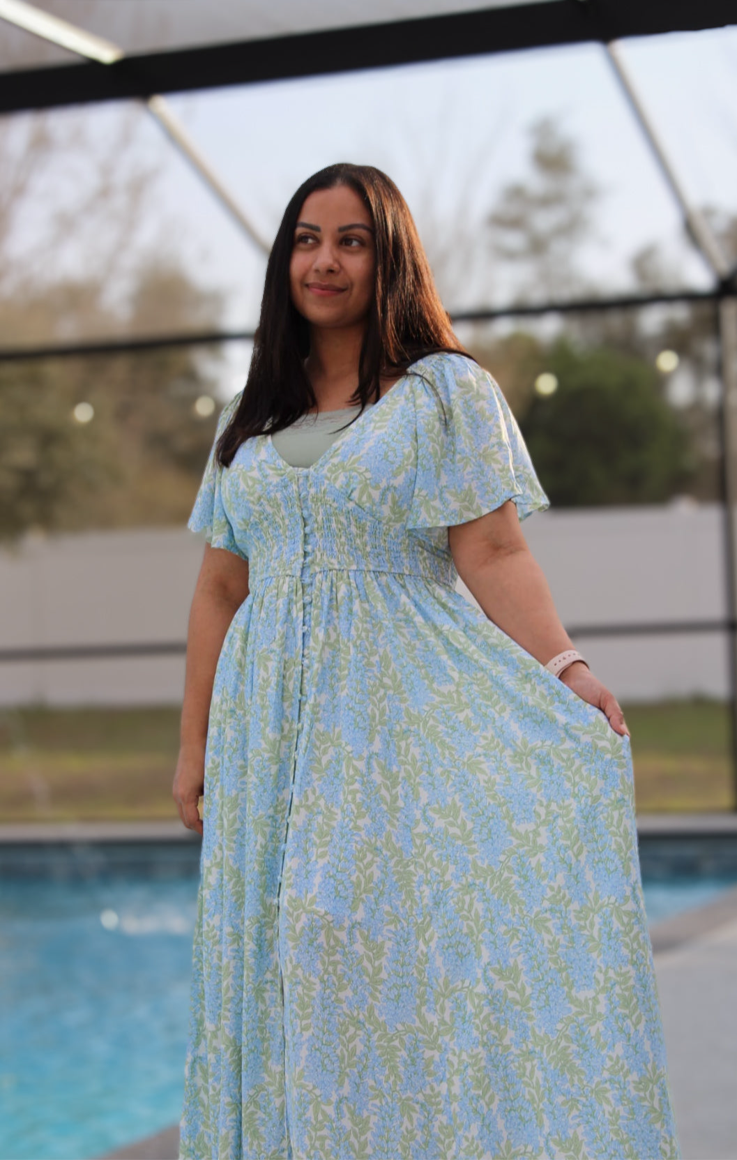 Nixie V-Neck Midi Dress