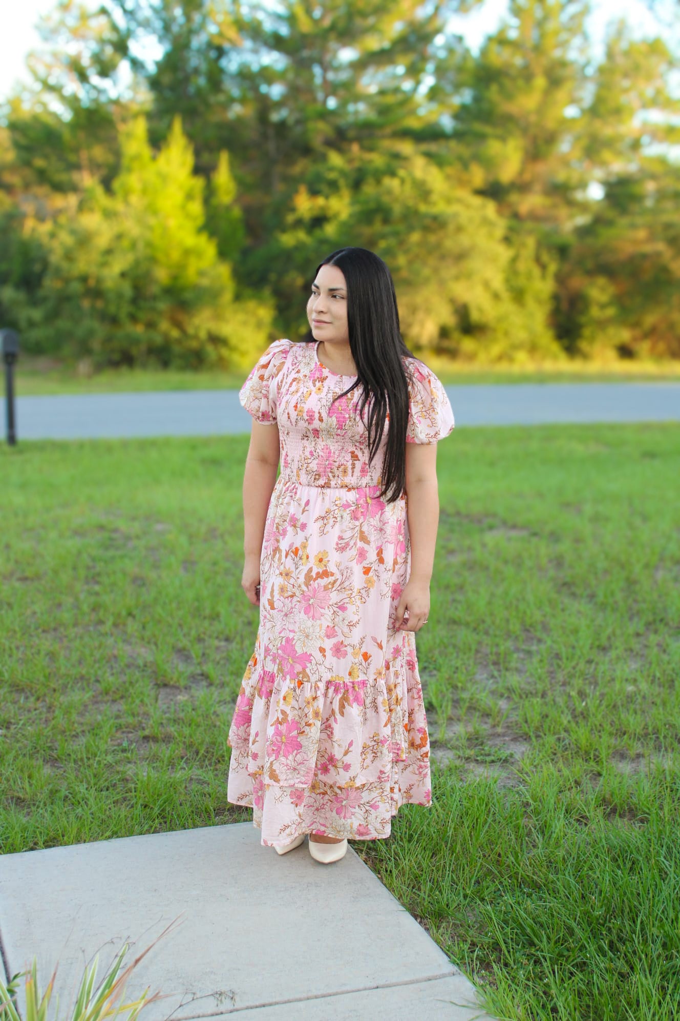 Karen Smocked Midi Dress