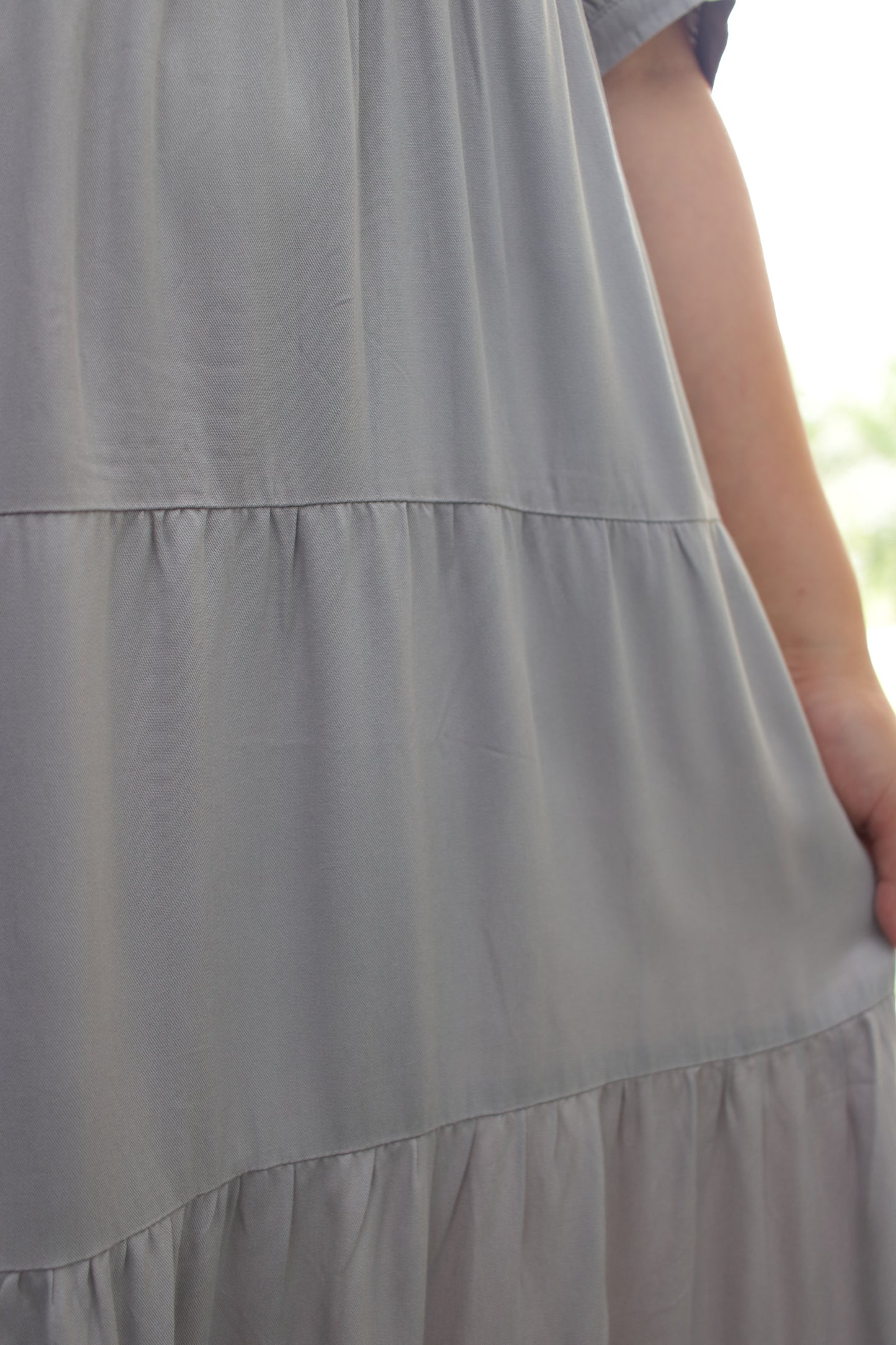 Jade Collared Tiered Dress