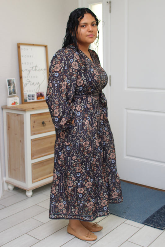 Brenda V-Neck Midi Dress