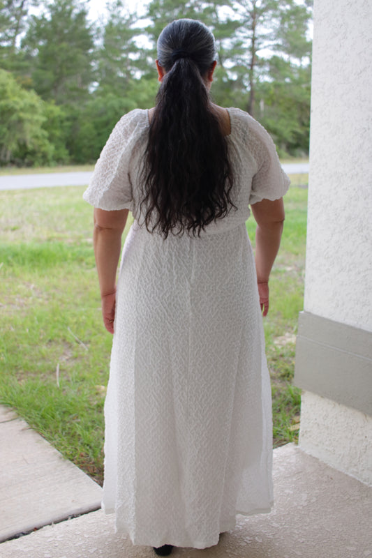 Ruth White Maxi Dress