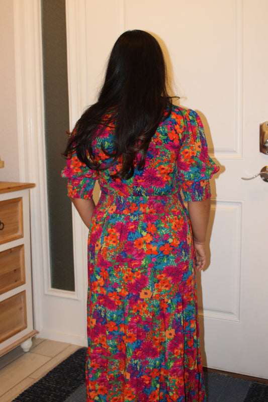 Bright Side Bloom Midi Dress