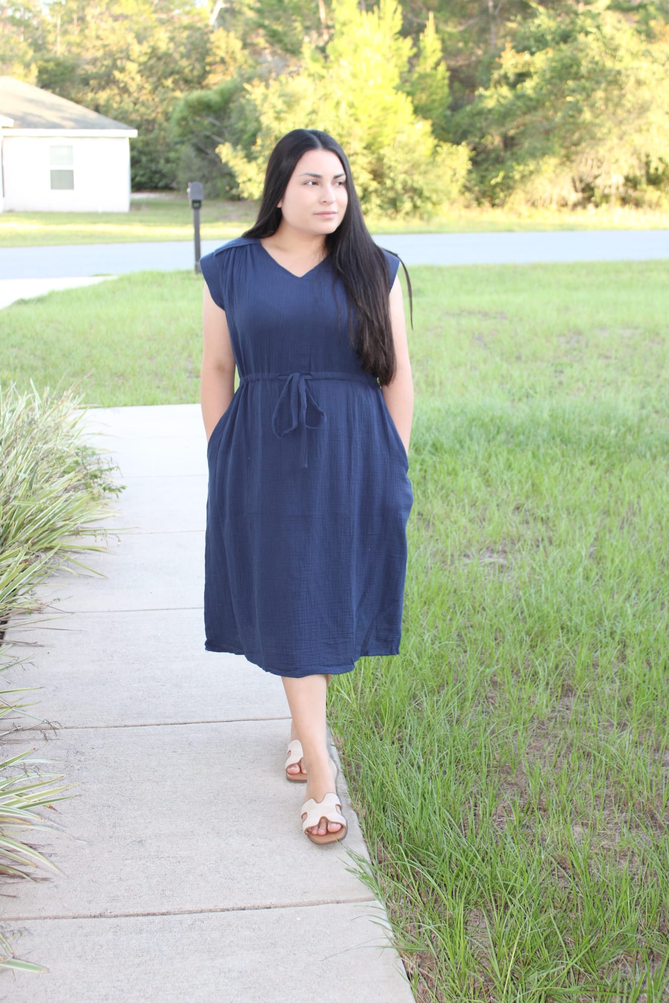 Gloria Short Sleeve Midi Dress