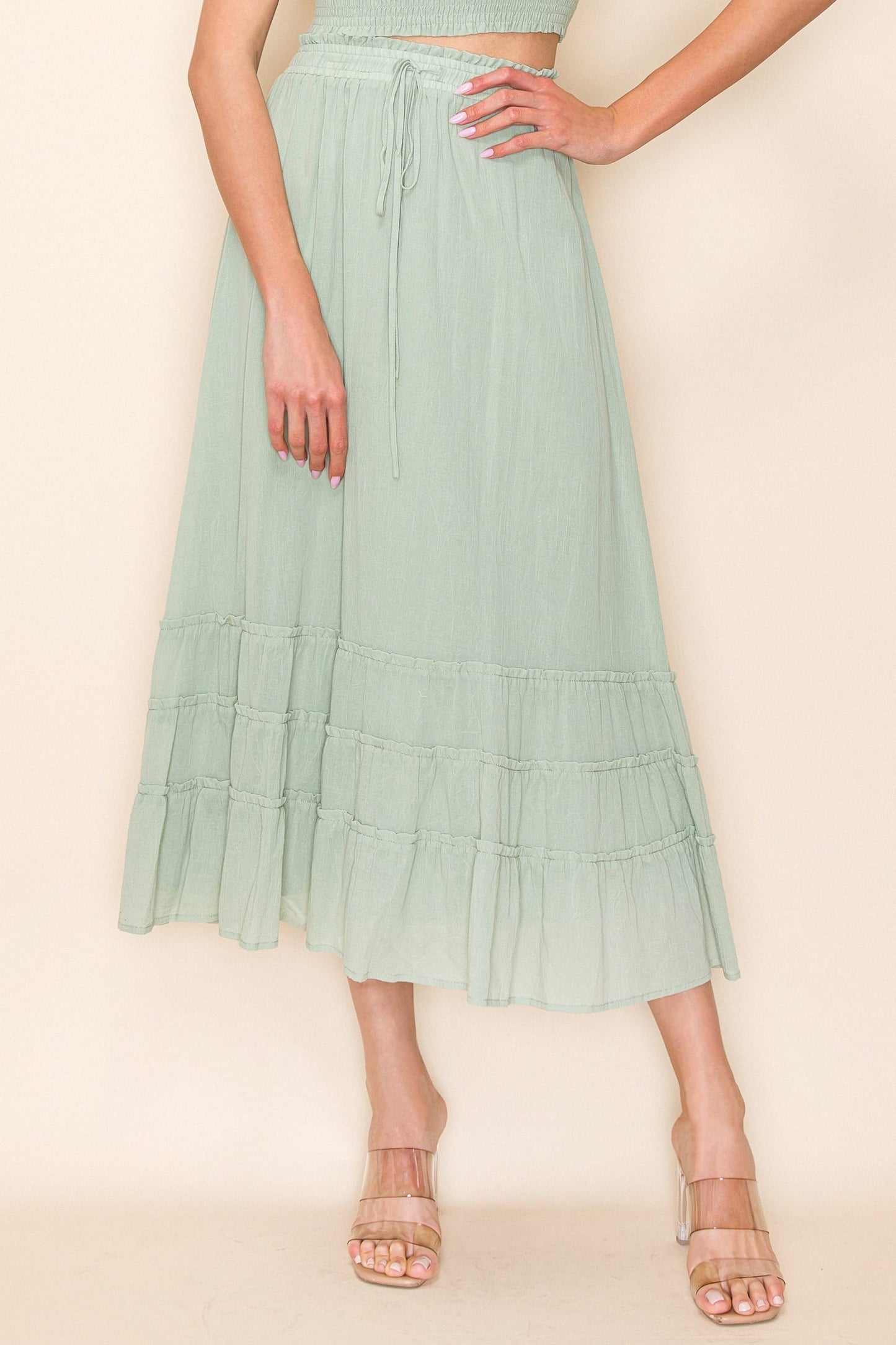 April Mint Green Skirt