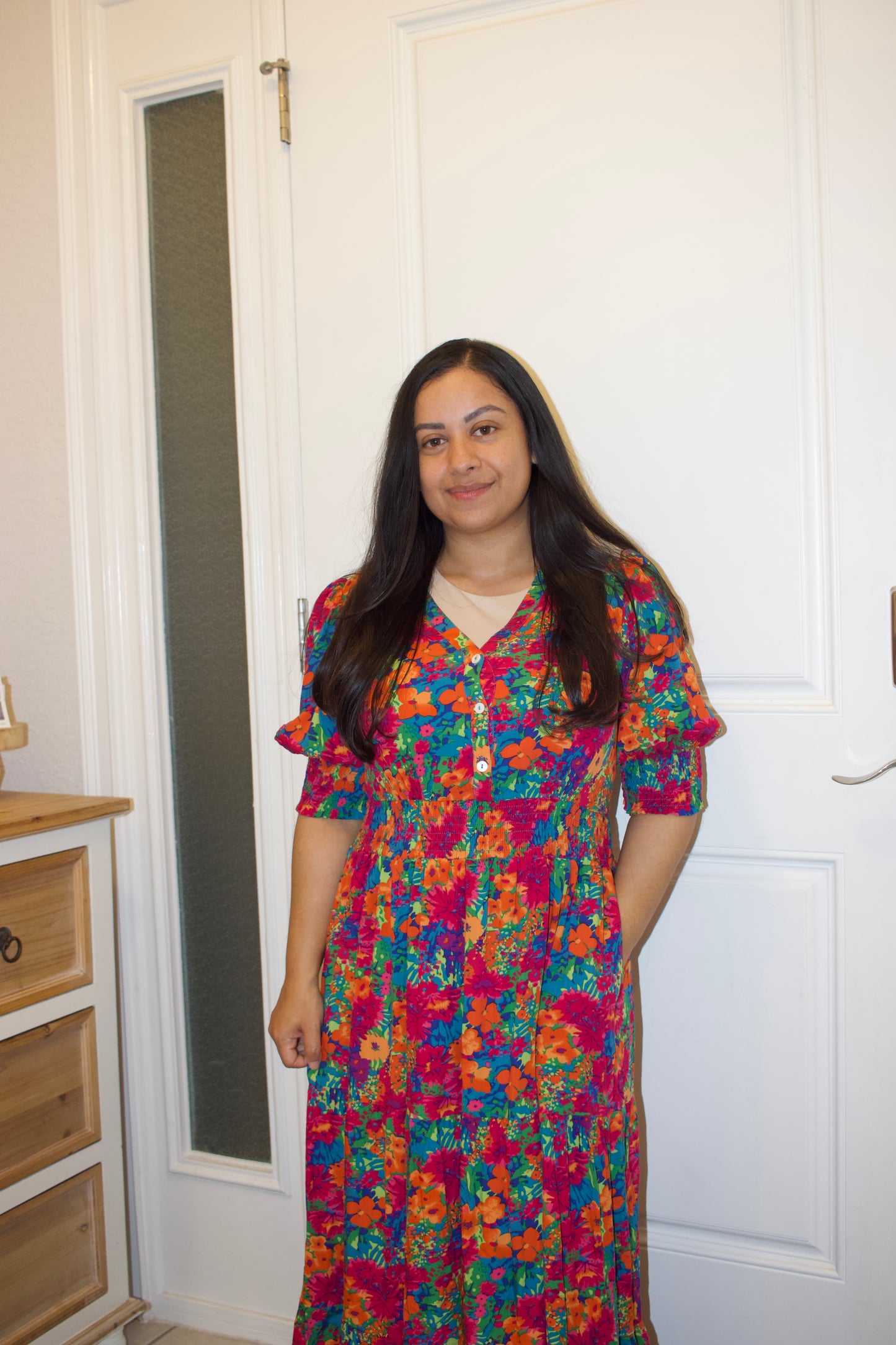 Bright Side Bloom Midi Dress