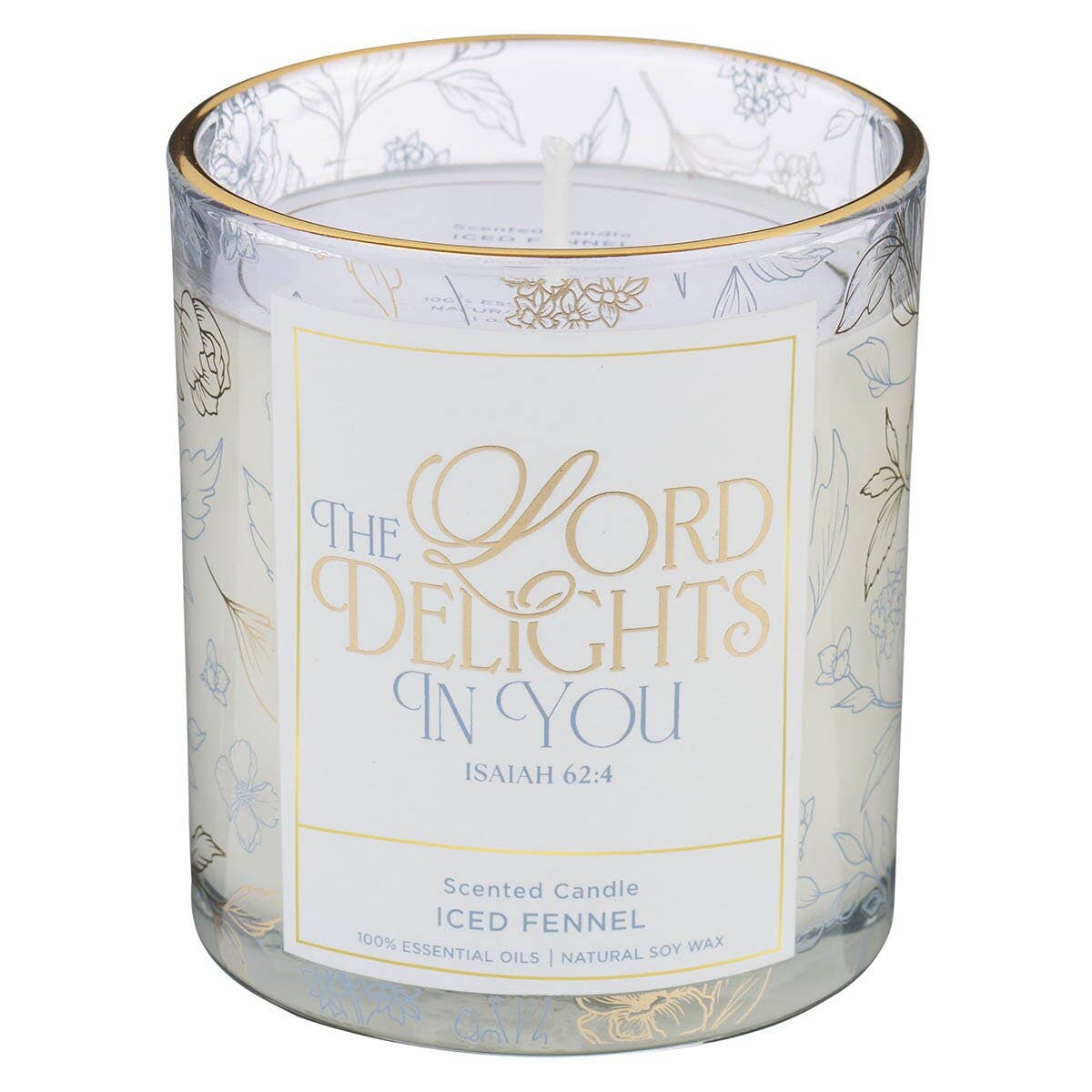 Glass Candle The Lord Delights In You Isa. 62:4