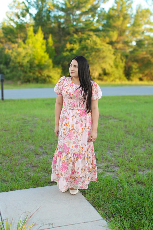 Karen Smocked Midi Dress