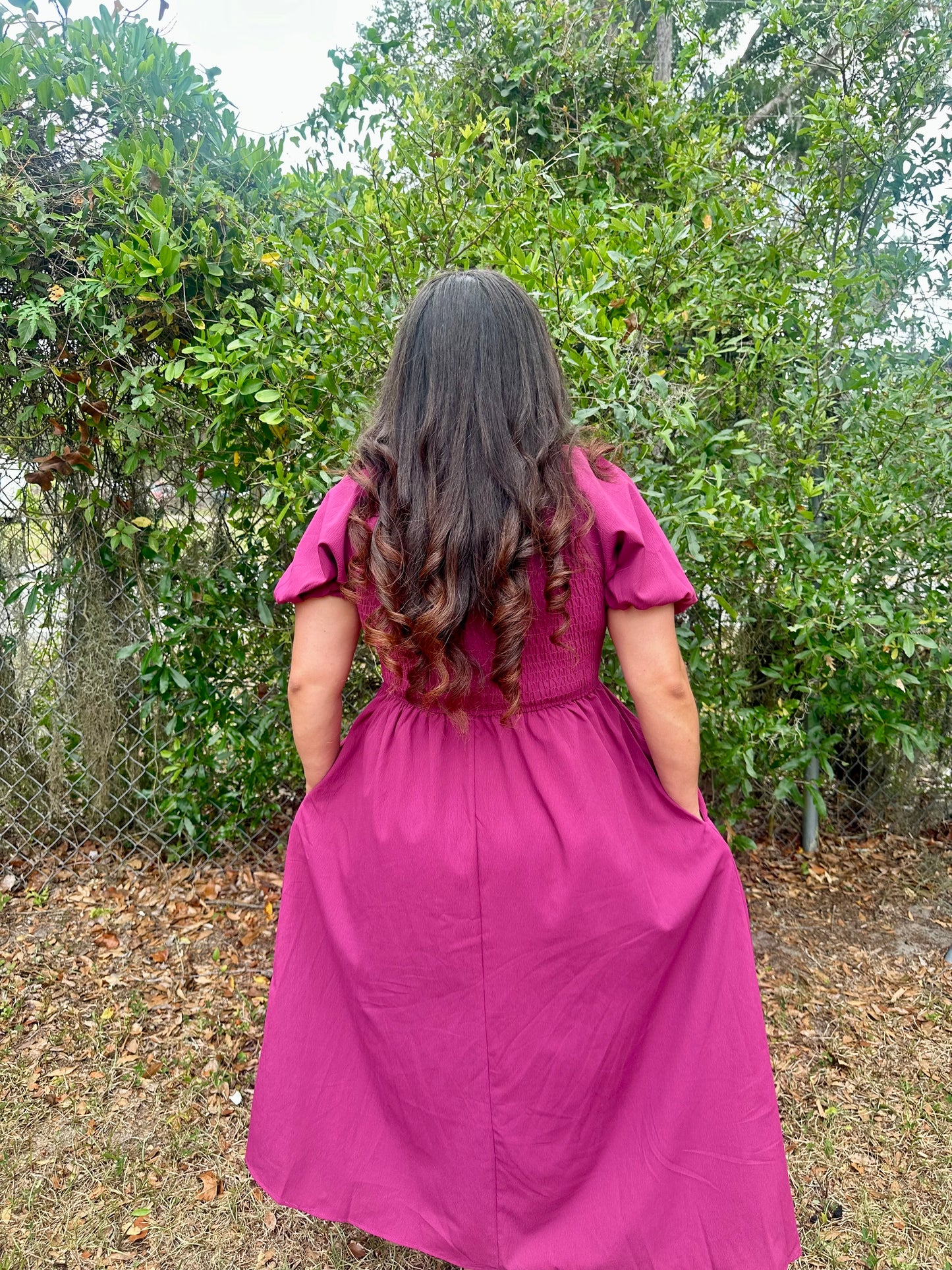 Berry Blossom Midi Dress