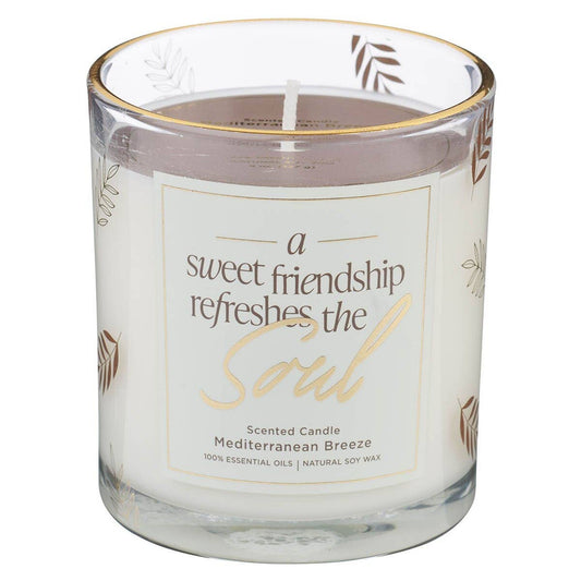 Glass Candle A Sweet Friendship Refreshes the Soul