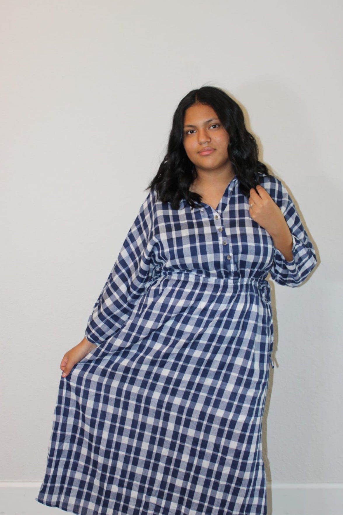 Chloe Plaid Maxi Dress