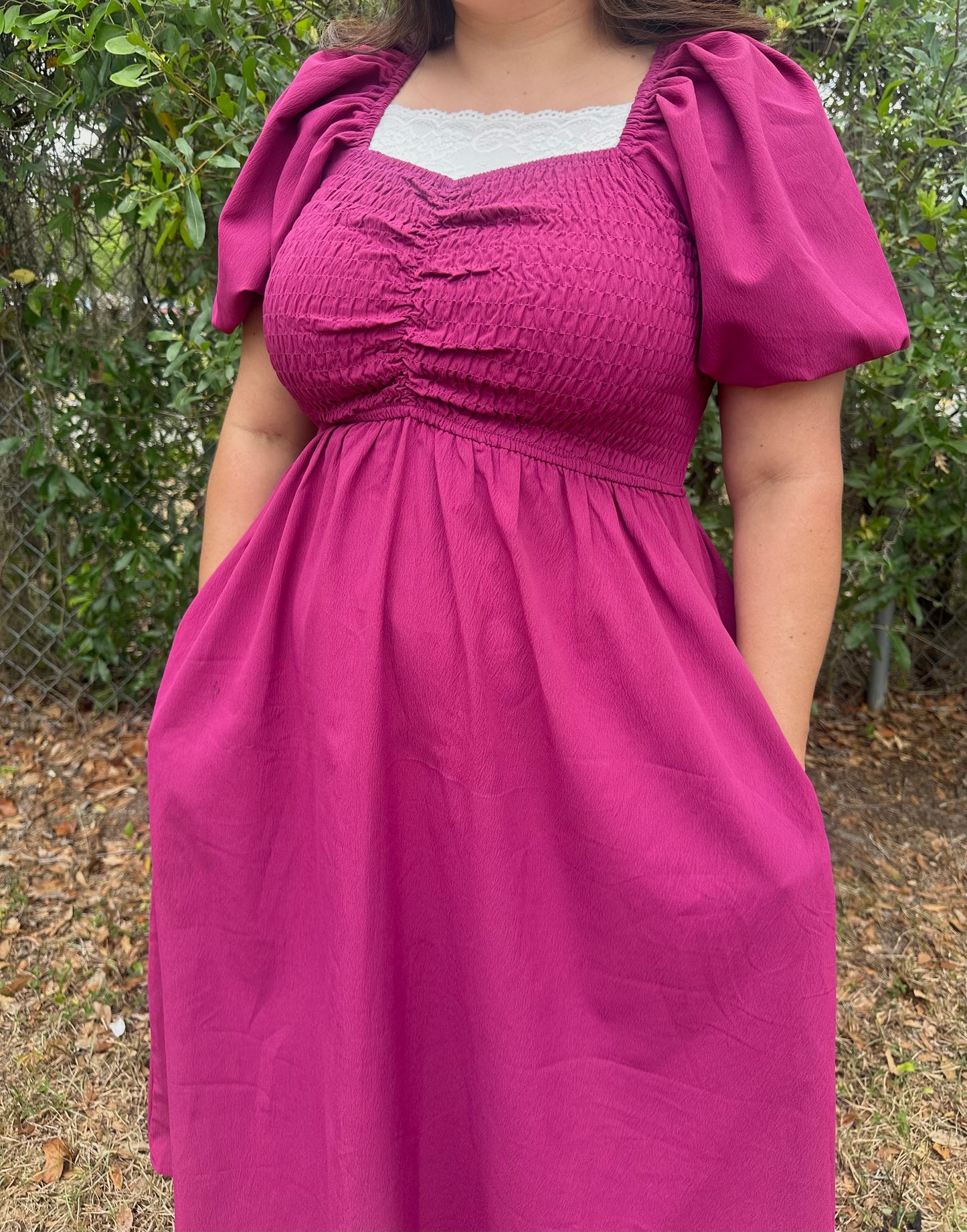 Berry Blossom Midi Dress