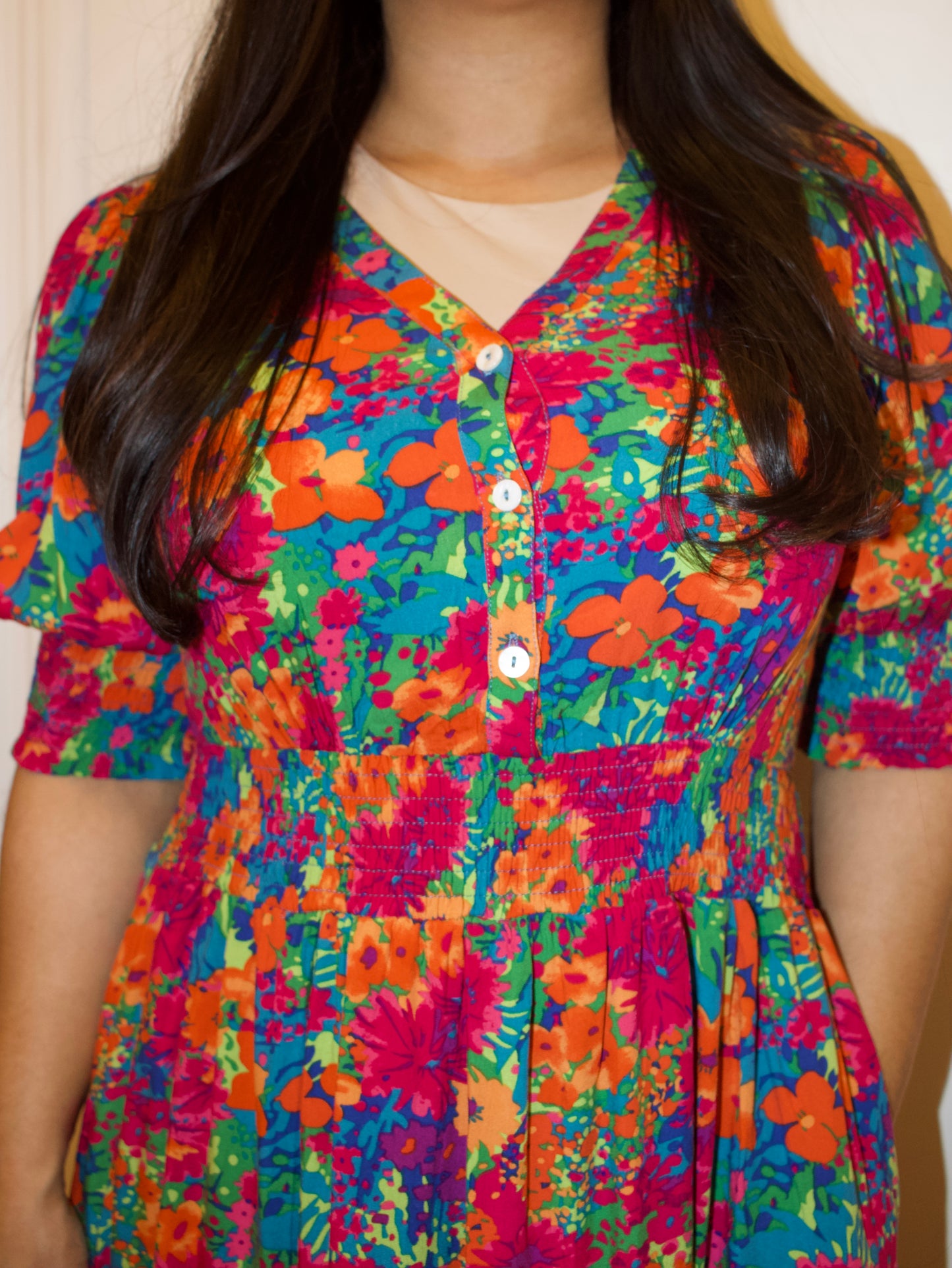 Bright Side Bloom Midi Dress