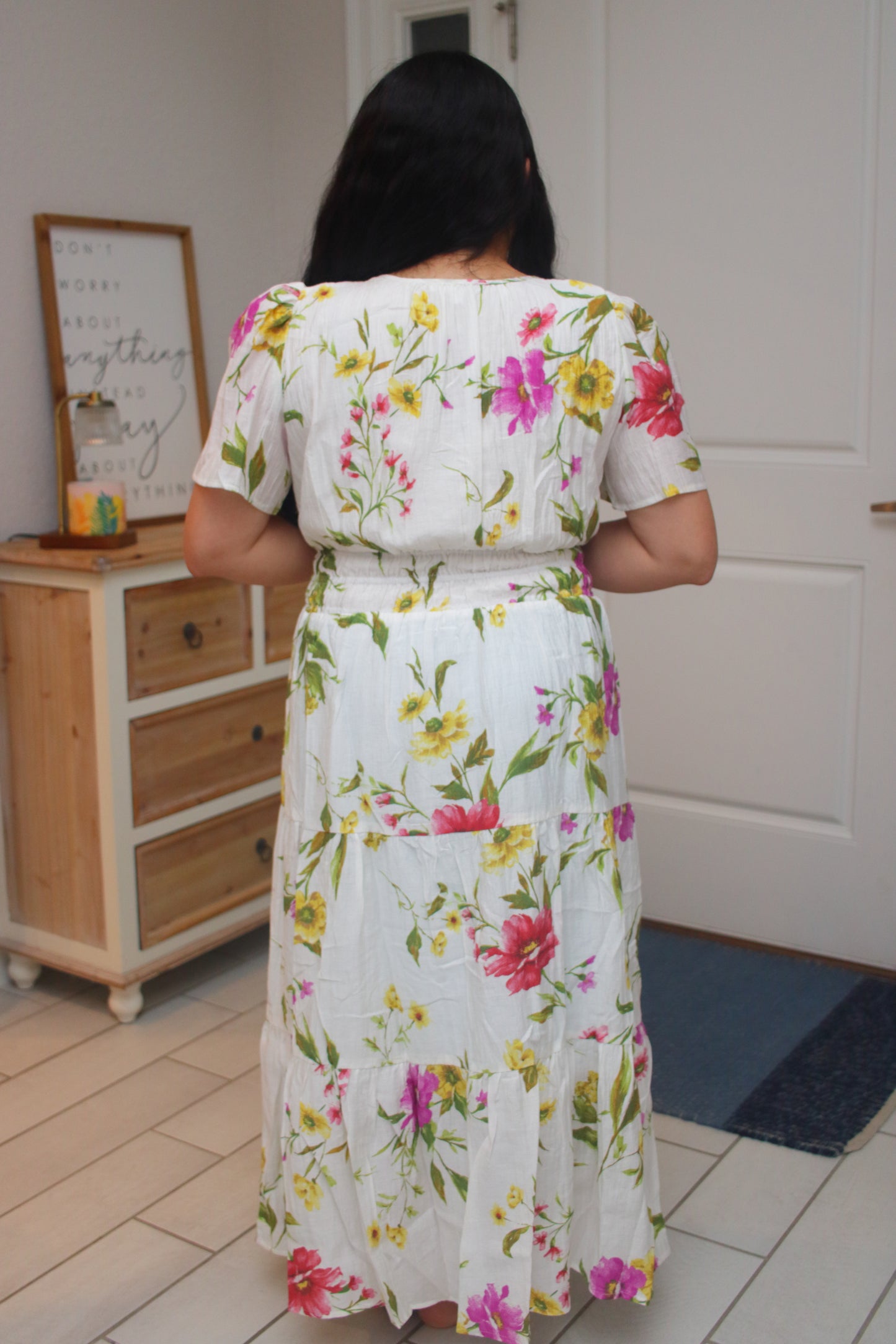 Deborah V-Neck Midi Dress