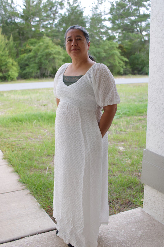 Ruth White Maxi Dress
