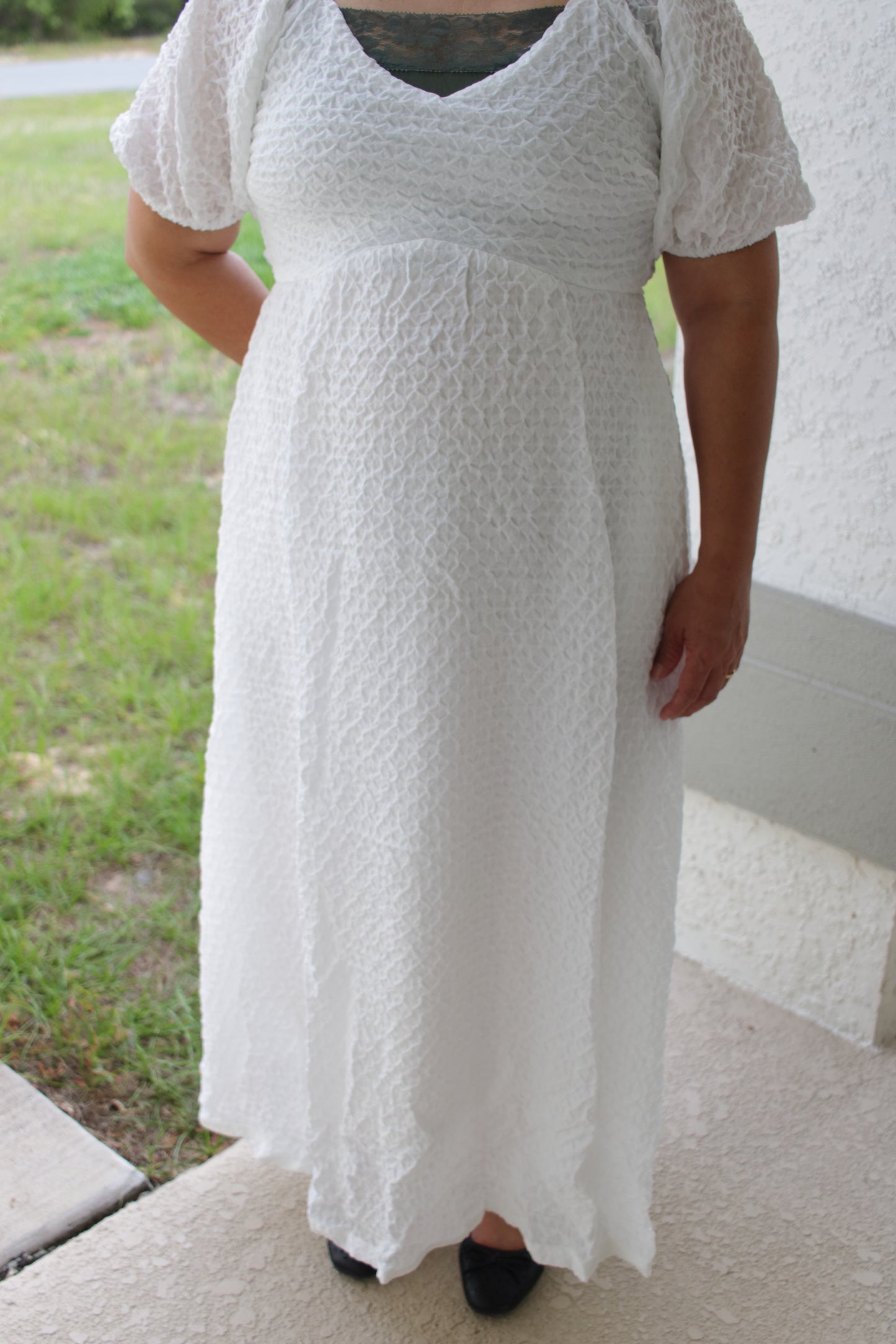 Ruth White Maxi Dress
