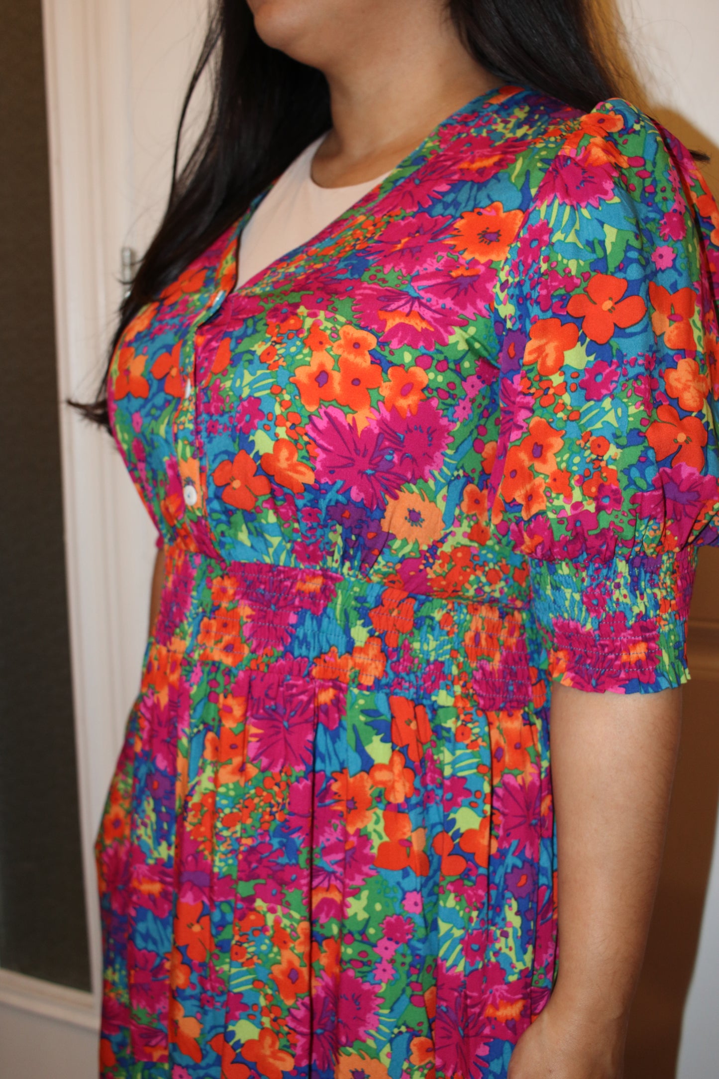 Bright Side Bloom Midi Dress