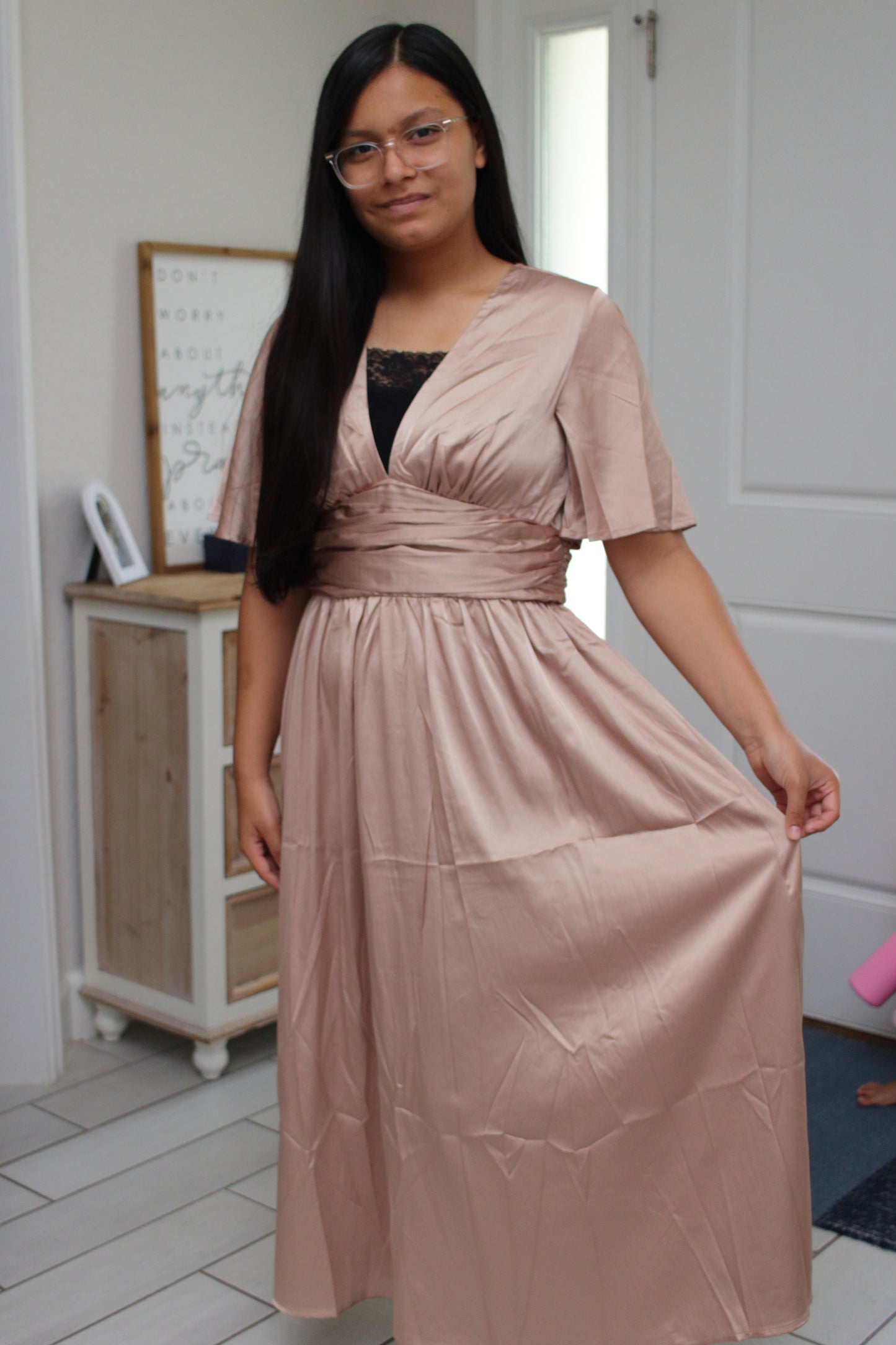 Vanessa Satin Dress