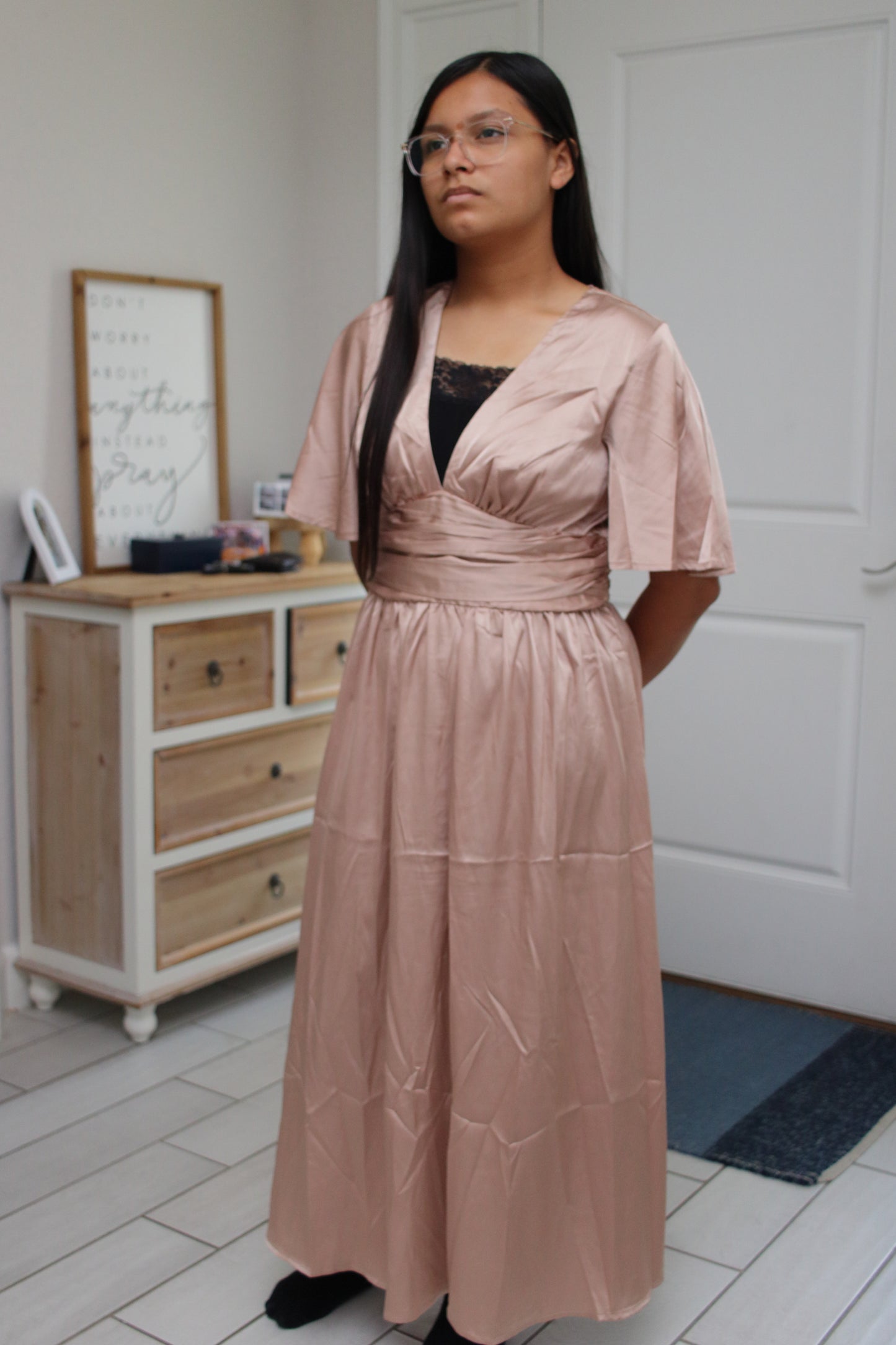 Vanessa Satin Dress