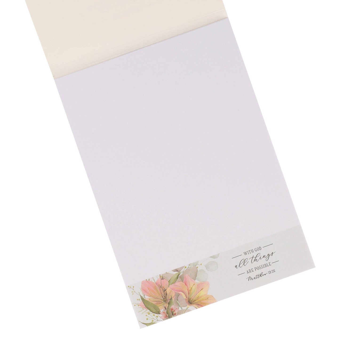 Notepad Floral All Things are Possible Matt. 19:26