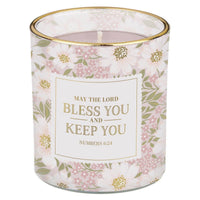 Glass Candle Bless You and Keep You Num. 6:24